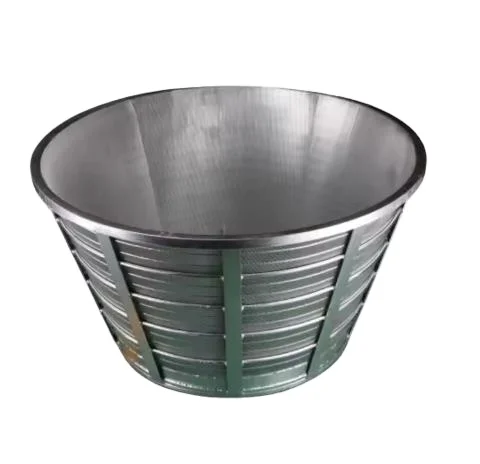 stainless steel wedge wire cone filter sieve slot screen basket coal centrifuge basket for Mining processing