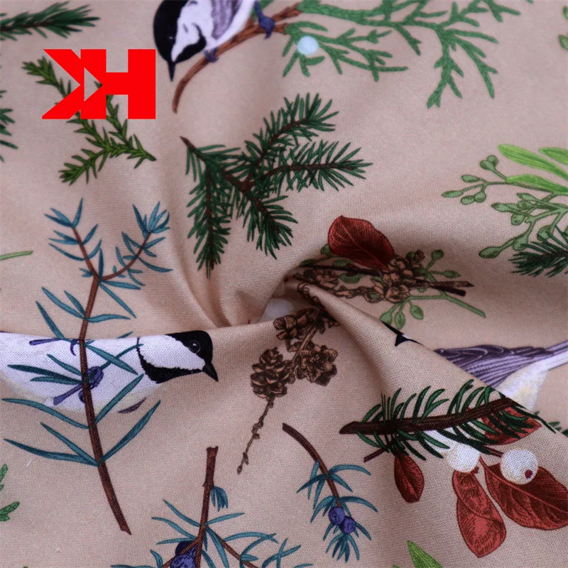 Kahn hot selling digital textile printing 100% organic cotton printed cotton fabric