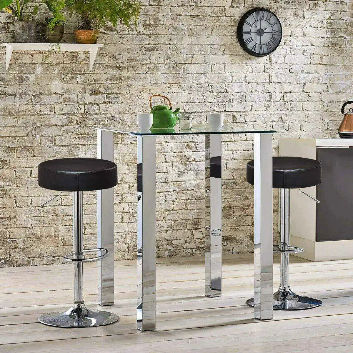 Hot Sell Modern Style Adjustable Kitchen Chair Metal Dining Swivel Bar Chair