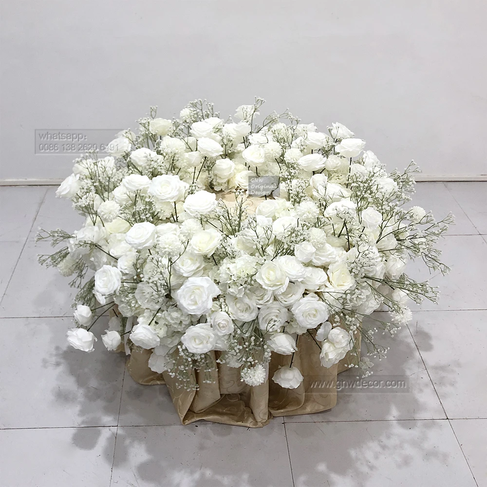 GNW Cake Table Flower for wedding party event decoration Flower artificial silk flower beautiful design Rose greenery decor