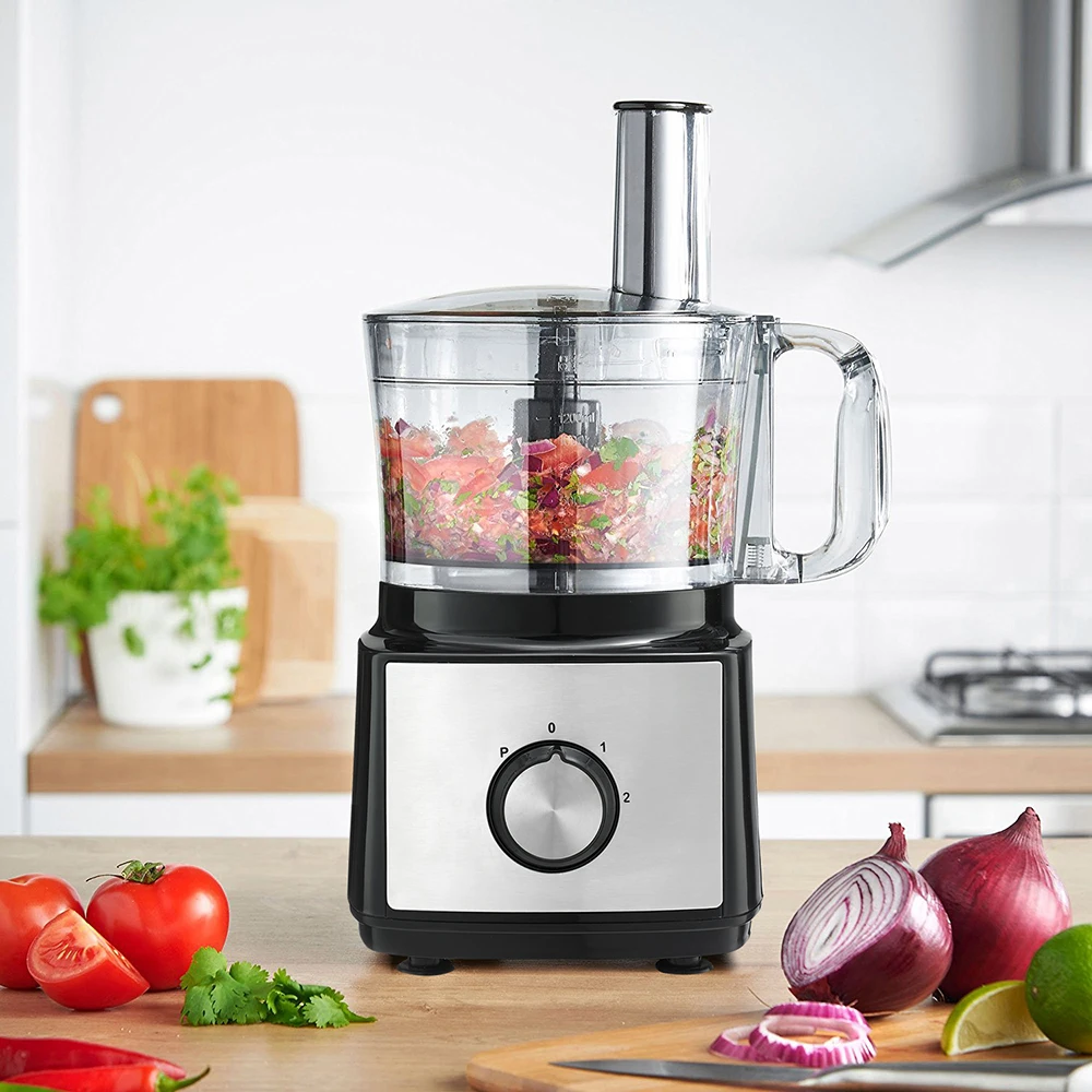 Powerful full-featured powerful stainless steel 1.8L capacity food processor 500W for family use