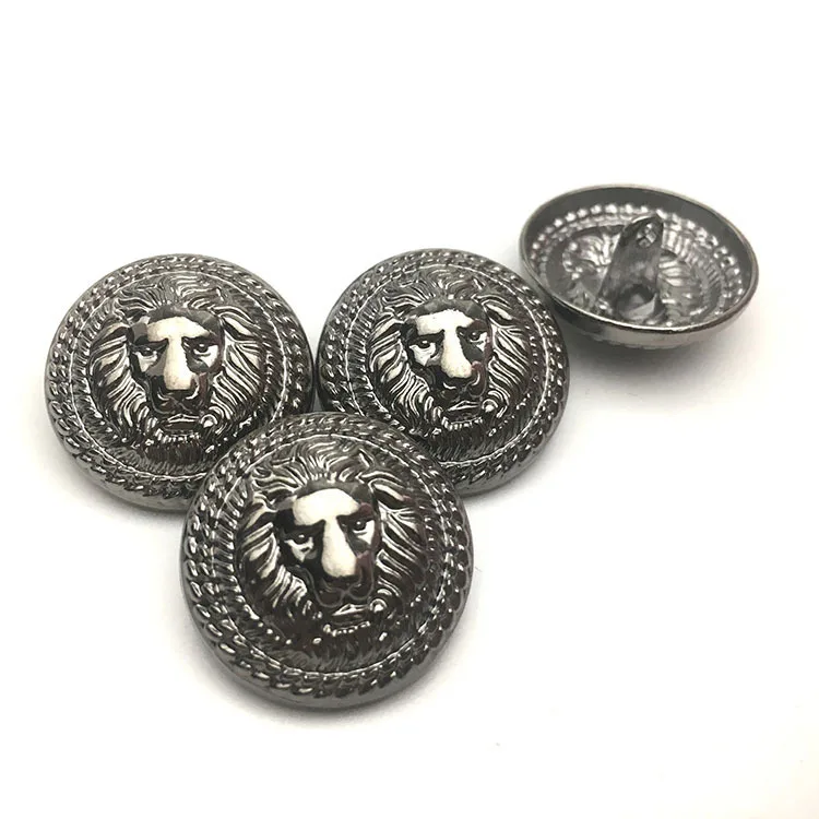 Best Selling Gold Metal Shank Bronze Lion Head Buttons For Blazers Clothes