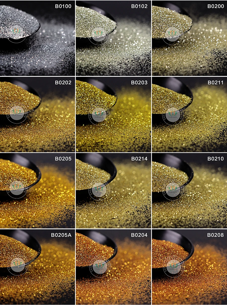Bulk Polyester Metallic Glitter Powder Glitter Gold Powder for Decorative Paint Printing Inks Leather Crafts