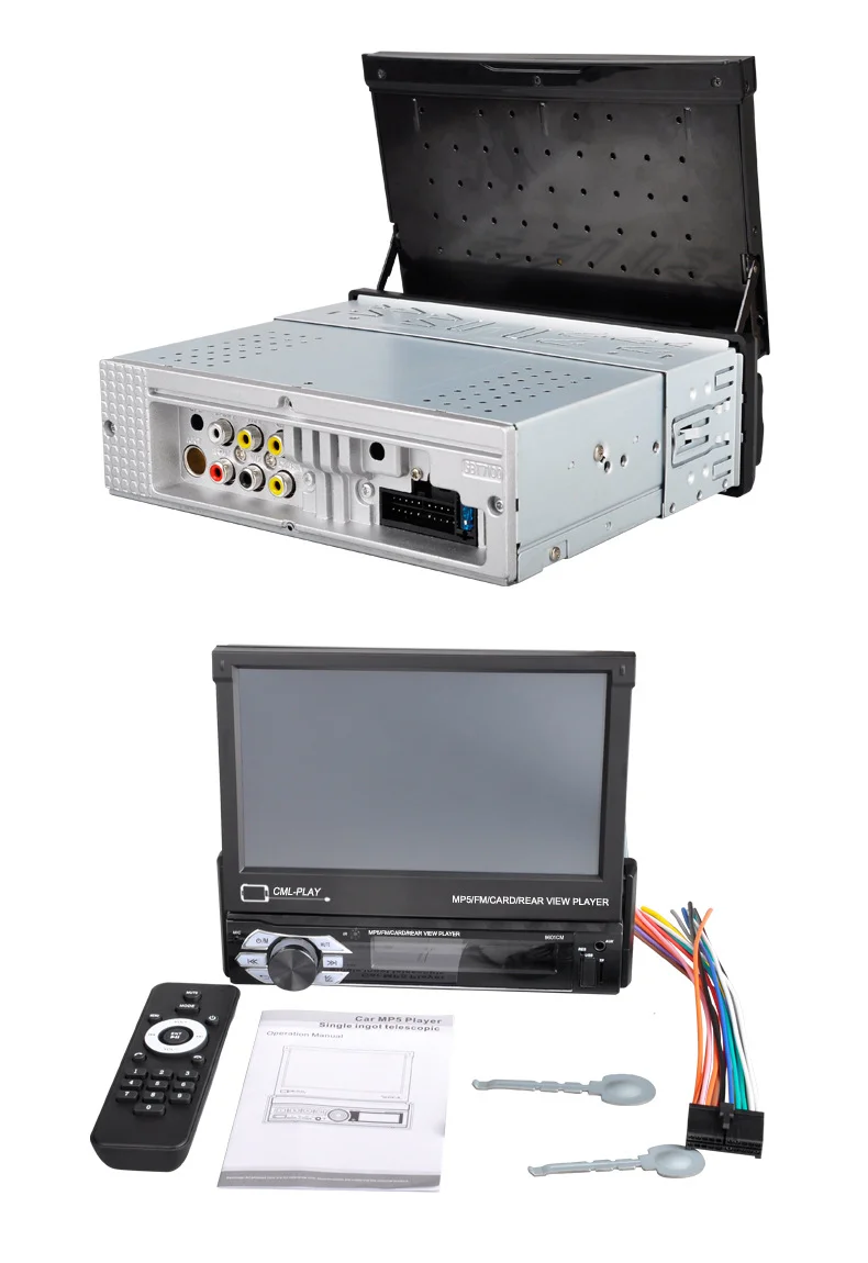 Black 7 Inch Video Player Retractable Car Radio Android Carplay Car Play Screen  Universal Car Dvd Player For G37 Bmw F30 F10