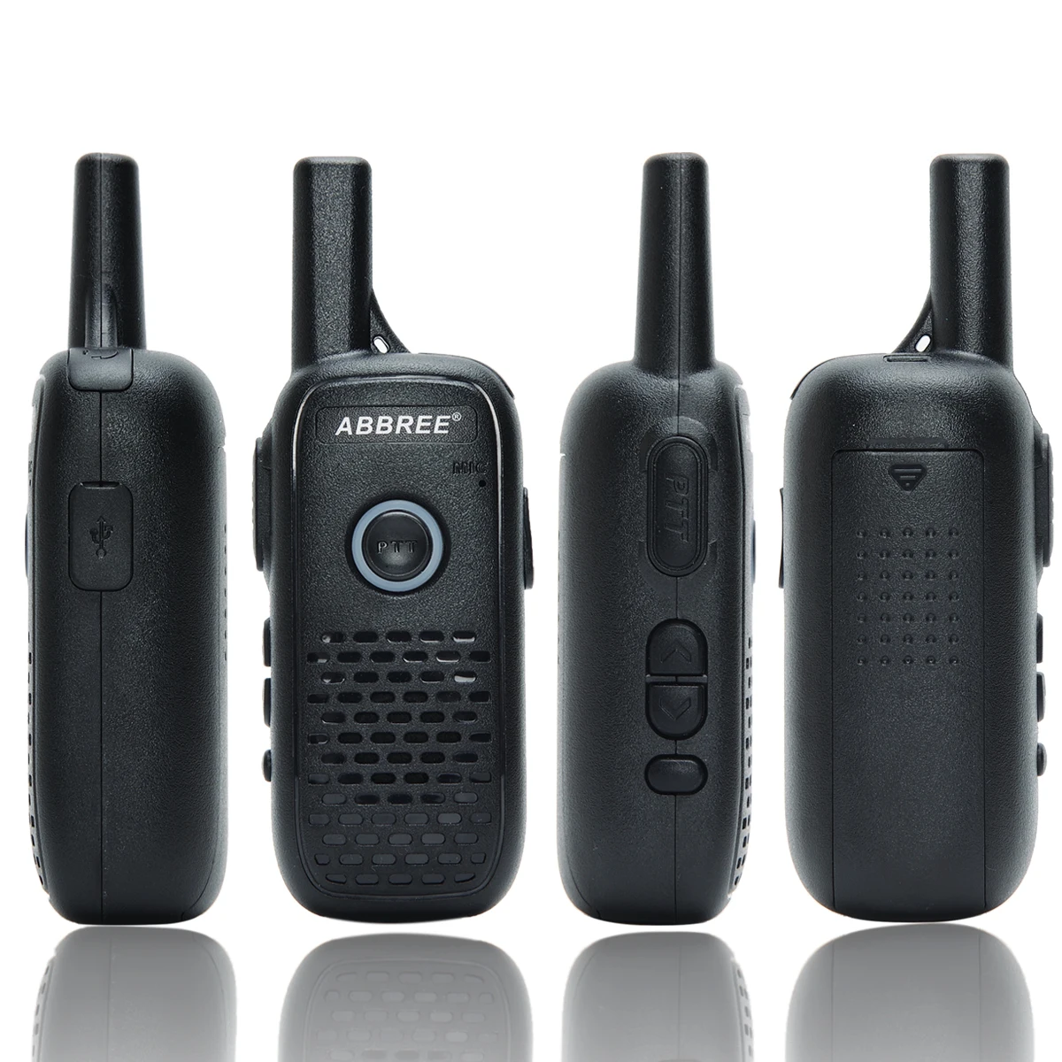 2 шт. ABBREE AR-Q2 Мини Портативный иди и болтай Walkie Talkie “иди двойной PTT USB зарядка VOX любитель двухстороннее радио трансивер UHF 400-470 МГц