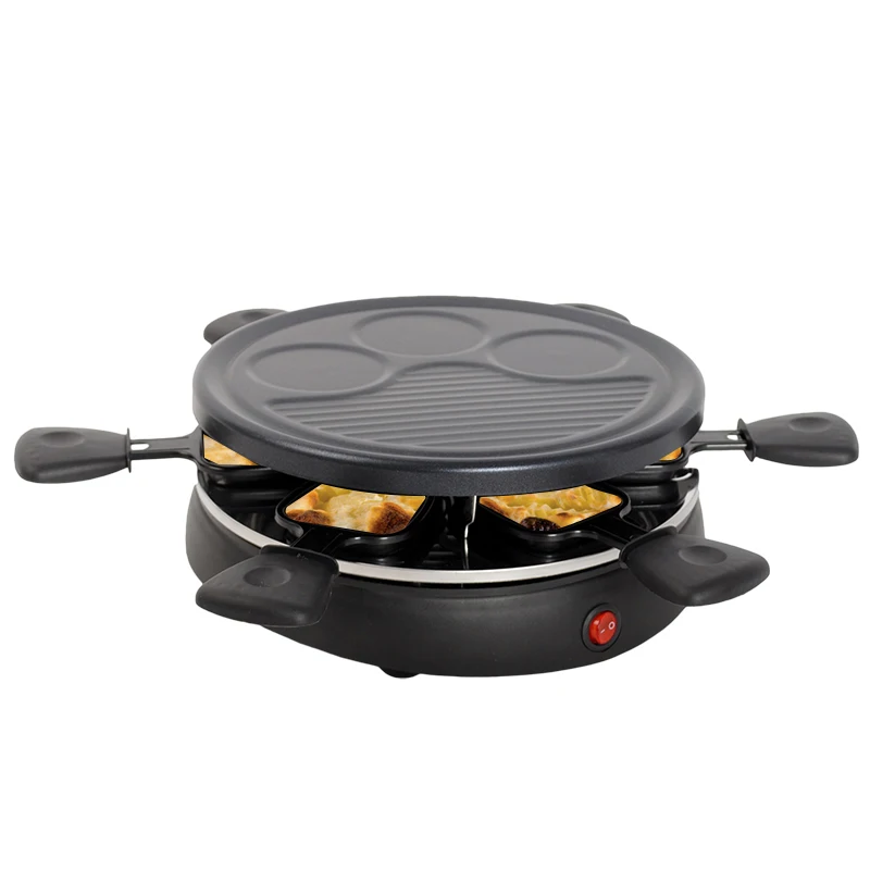 2 in 1 1500W 8 person Korean electric cheese melter marble stone barbecue griddle raclette grill
