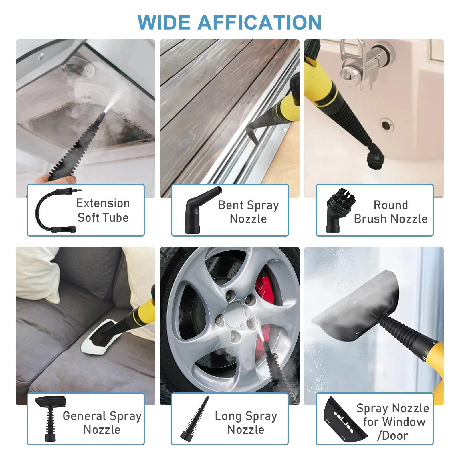 Handheld Steam Cleaner, Steamer for Cleaning, Multipurpose Portable Steam Cleaners for Home Use with Safety Lock a
