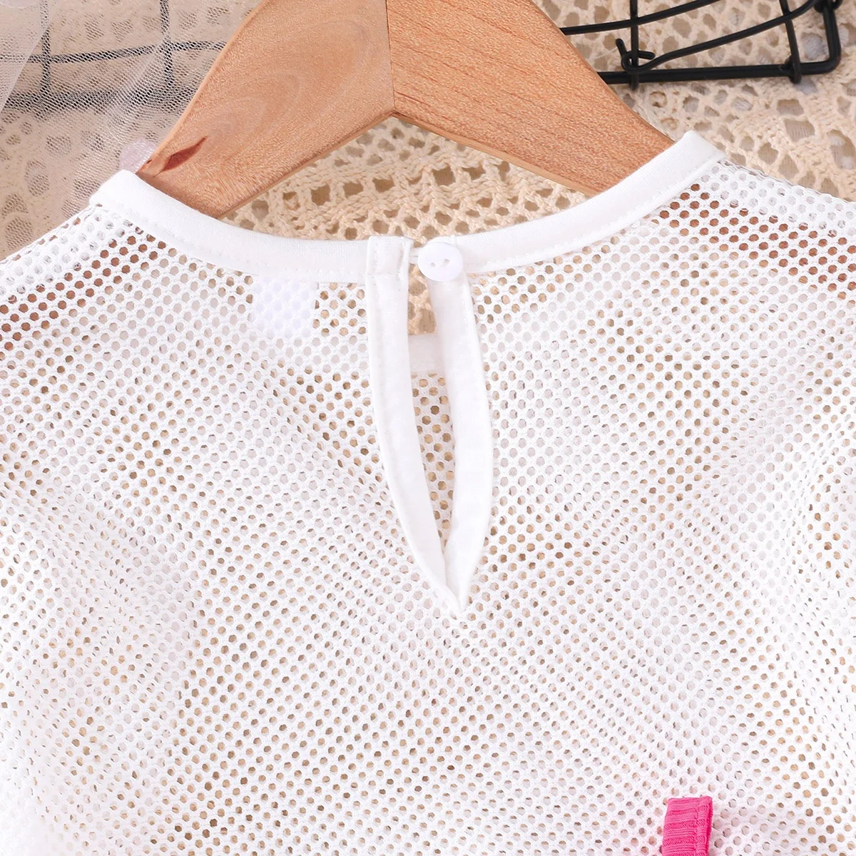 Wholesale High Quality Toddler Girl Clothes Long sleeved mesh top + Hangtag dress Fashion 2 pieces Outfits Sets