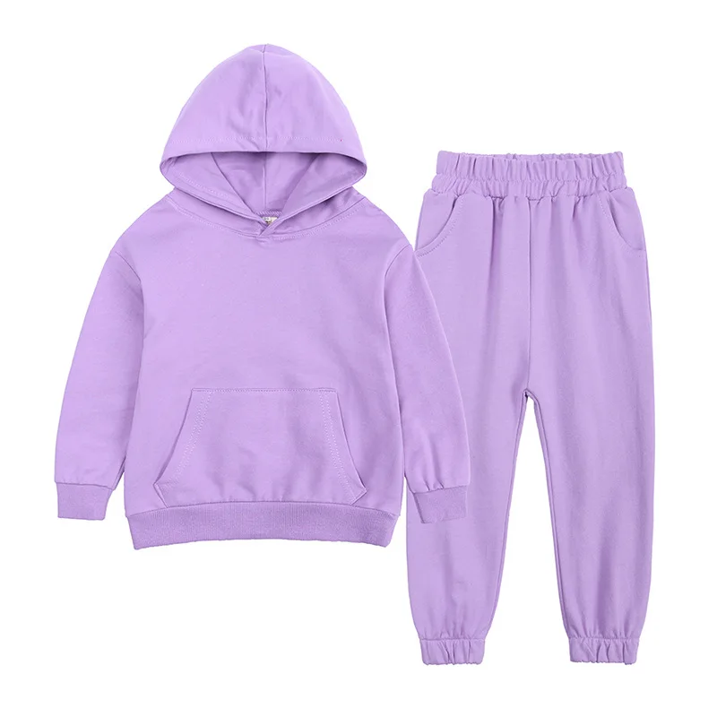 2022 New Style 100% Cotton Hoodie for Teenage Girls Custom Clothing Sweatpants and Hoodie Set Kids Girl Sweatshirt