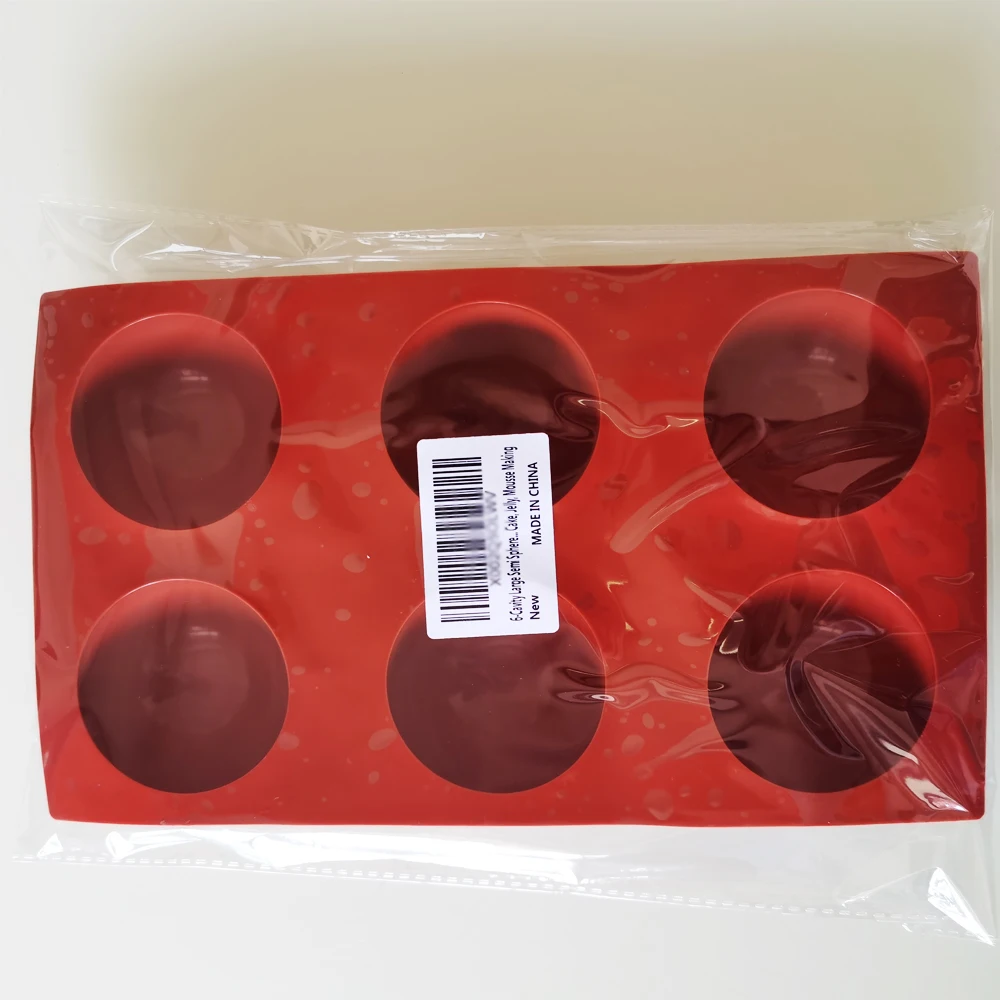 Hot Popular 6 Cavities Semi Sphere silicone mould for chocolate