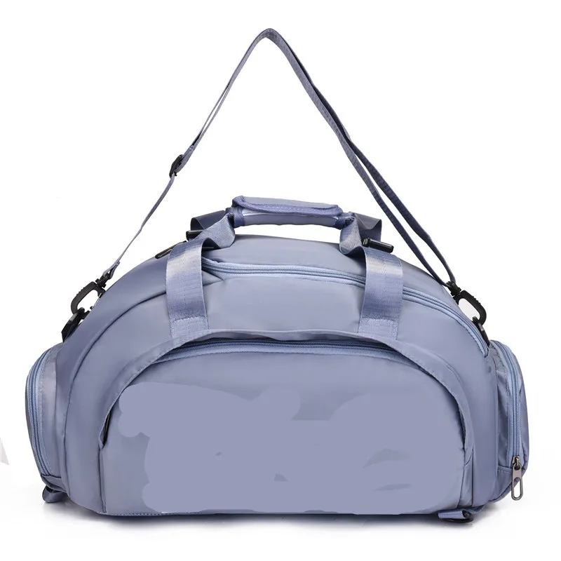 Custom Logo Waterproof Nylon One Shoulder Yoga Fitness Sport Travel Luggage Tote Gym Back Pack Duffel Bag With Shoe Compartment