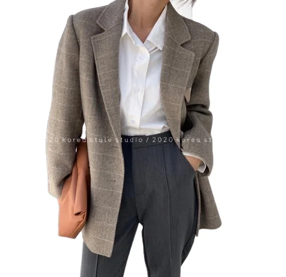 Korean Imported double sided fabric All hand sewn 100% high-count wool suit coat