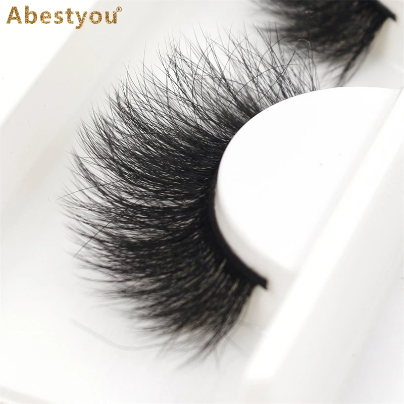 Abestyou Best Selling Extra Fluffy 6D eyelashes Wholesale 20mm 3D Mink Lashes With Own Brand 25mm 5D Mink Eyelash