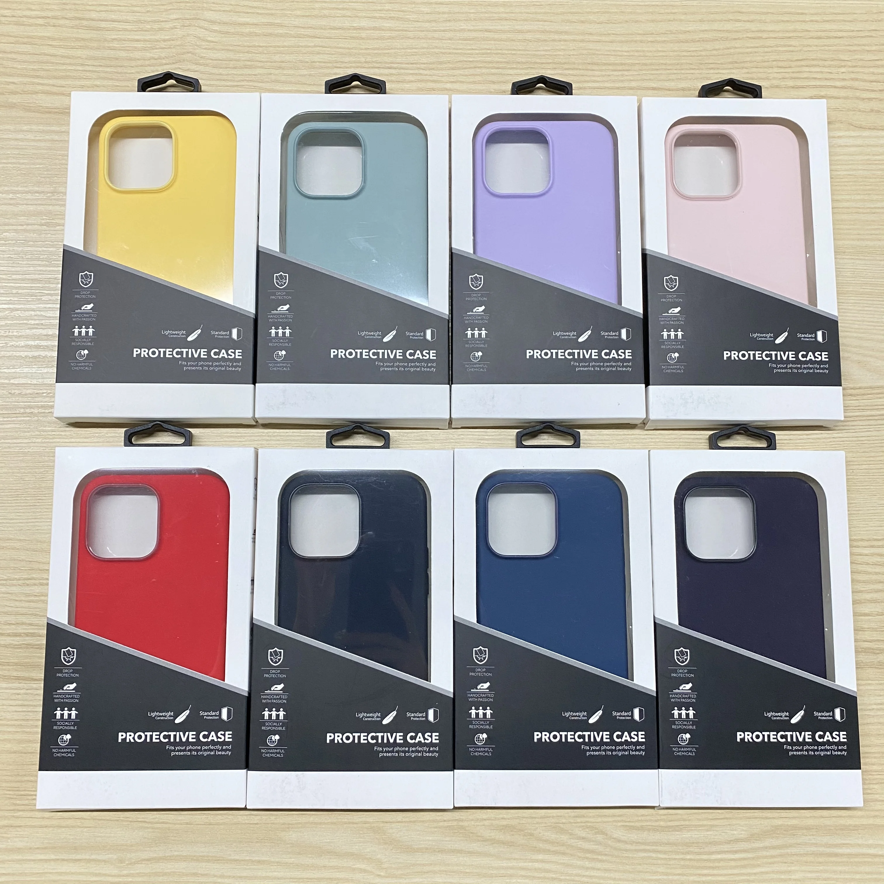 WOWCASE Customized Printed Blister Retail Plastic Mobile Cell Phone Smartphone Cellphone Case Packaging Box For iPhone Case