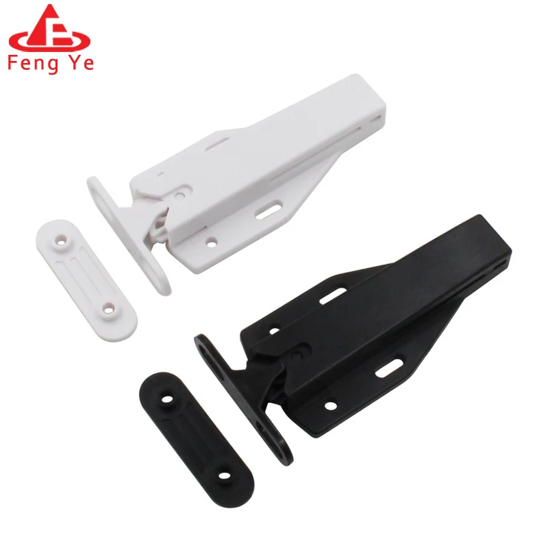 Closet cabinet door side mount push system plastic latch Wholesale sliding door damper cabinet door bounce close pull latch