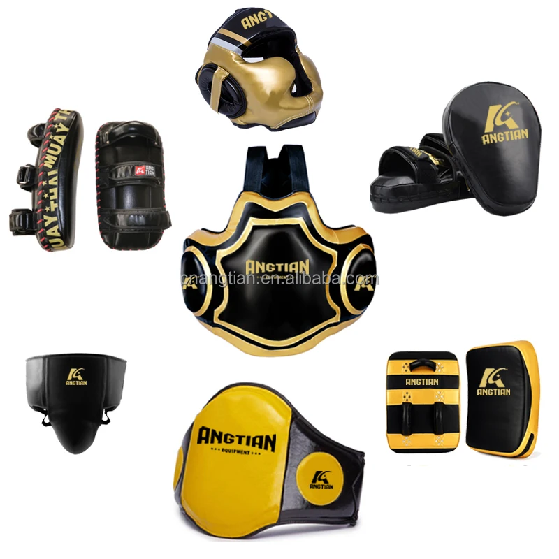 HEBEI ANGTIAN FACTORY boxing protector training equipment/ mma muay thai pads/ boxing head guard
