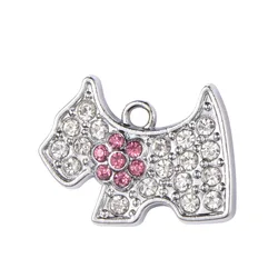 Manufacturers Wholesale Custom Alloy Diamond Pet Id Tag Dog Tag Collar Pendant