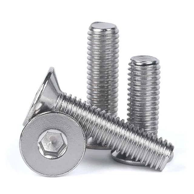 M2 M2.5 M3 M4 M5 M6 M8 countersunk head socket bolts a2 stainless steel flat head hex bolt