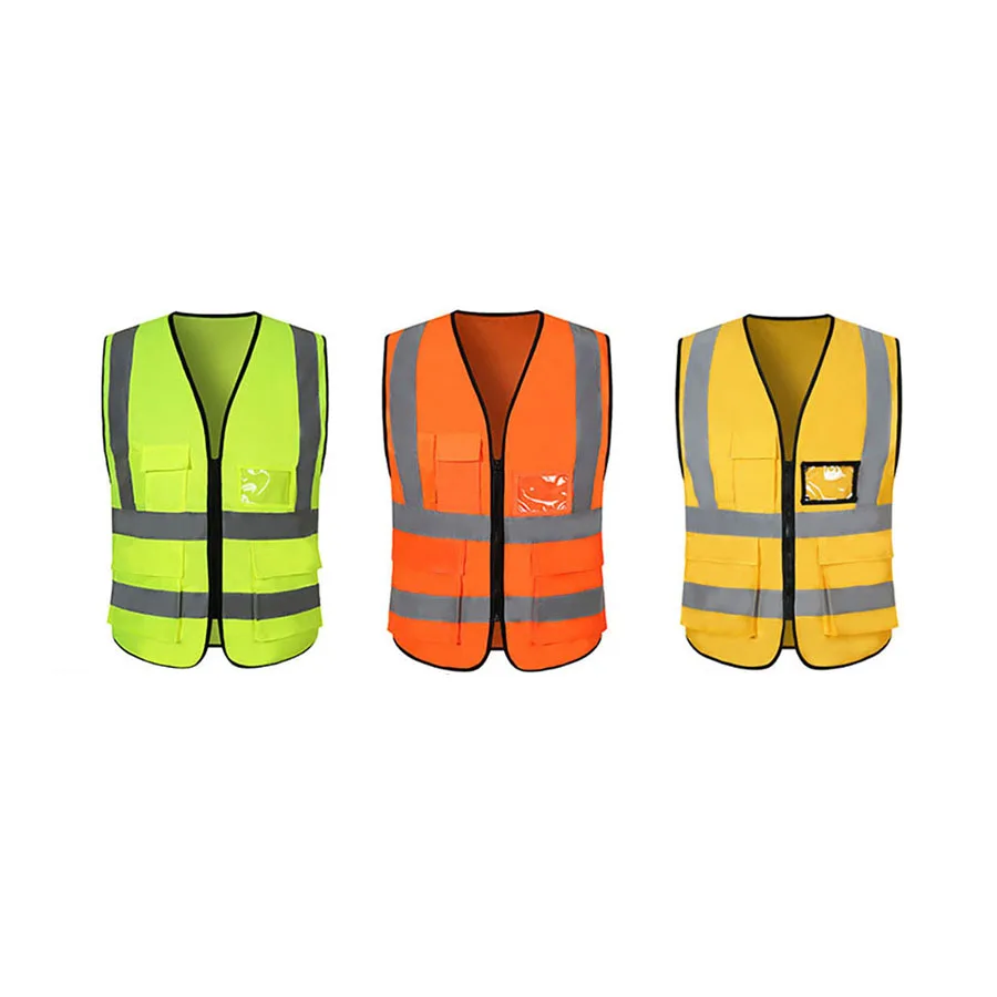 Hi-viz Security Uniform Reflector Tape Security Jacket Safety Reflective Vest With Logo