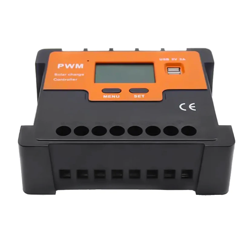 China manufacturer customized battery panel charger regulator dual usb car 10a 20a 30a 12v 24v 48v pwm solar charging controller