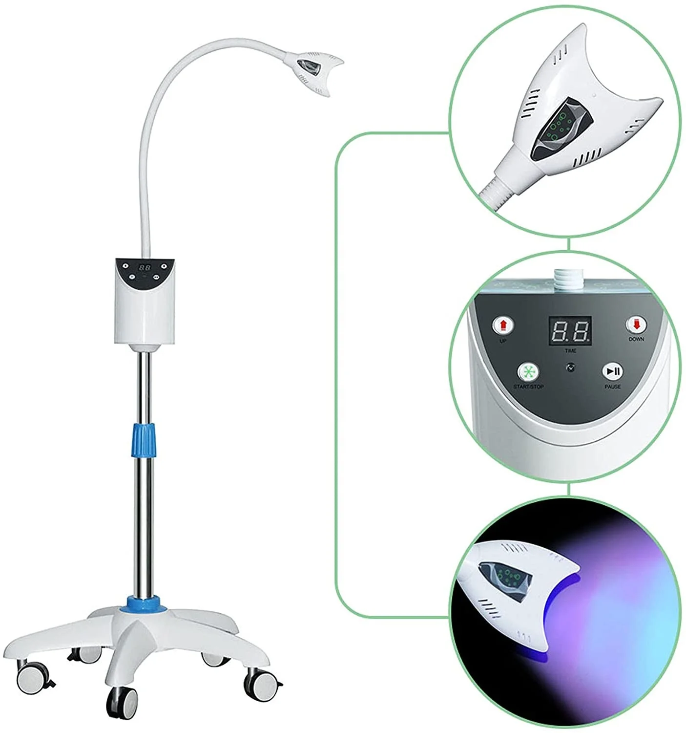 Professional Dental Clinic and Salon Use Cool Blue Light Led Teeth Whitening Lamp, Cheapest Teeth Whitening Machine for SPA