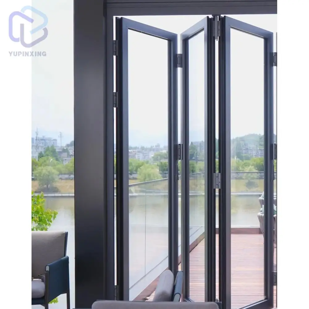 Frosted price bifolding and windows metal slide fold glass folding patio swing accordion aluminium sliding exterior bifold door