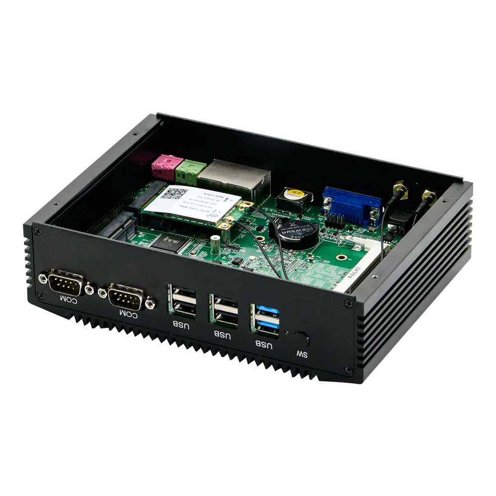 TOPTON безвентиляторный промышленный Pfsense мини-ПК Core-i5-1035G1 2 * RJ45 Lan COM маршрутизатор брандмауэра DHCP сервера VPN мини настольный