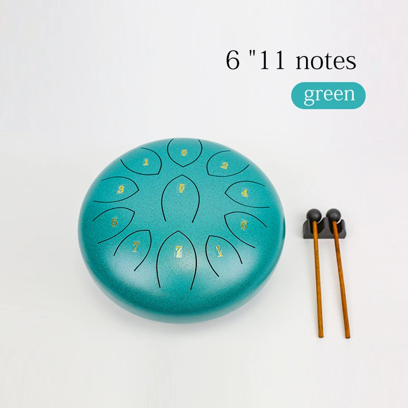 Latest arrival OEM durable apple shape 6 inches 11 notes carbon steel tongue drum for children