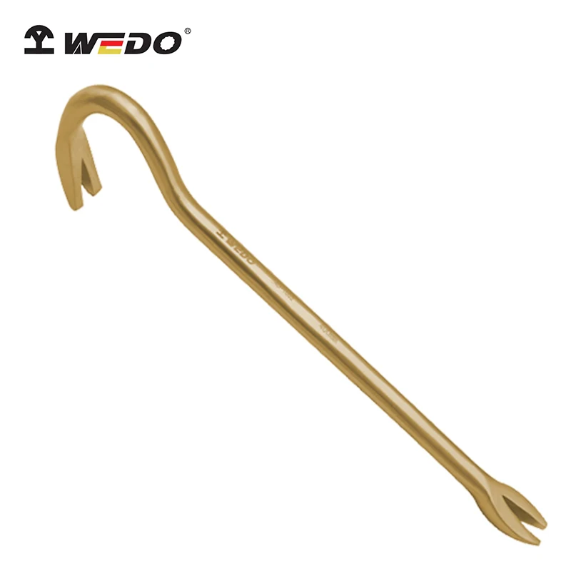 2024 WEDO High Quality Non Sparking Tools Aluminium Bronze Or Beryllium Copper Alloy Non Sparking Wrecking Bar