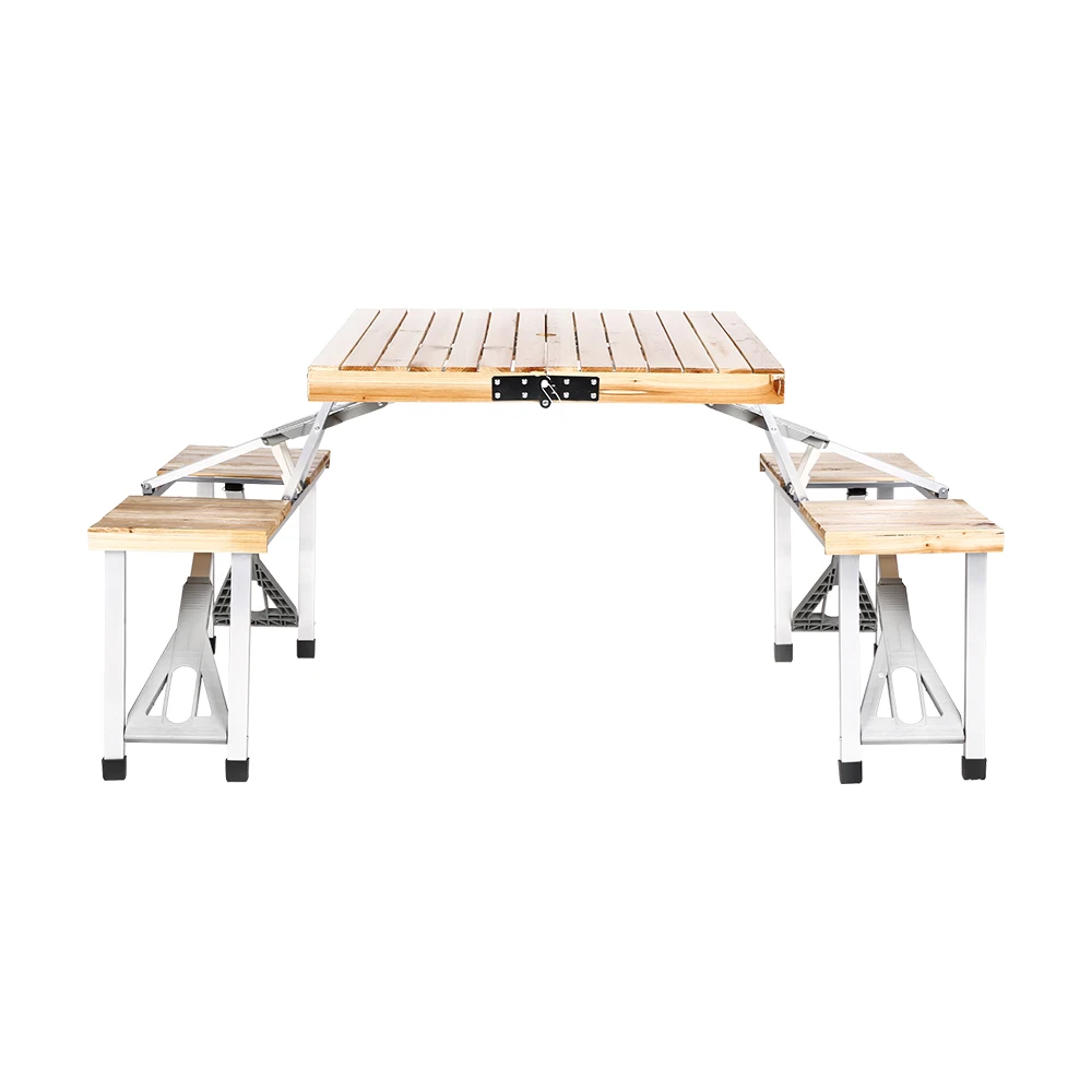 Портативный пластиковый деревянный складной стол для пикника и кемпинга и деревянный стул