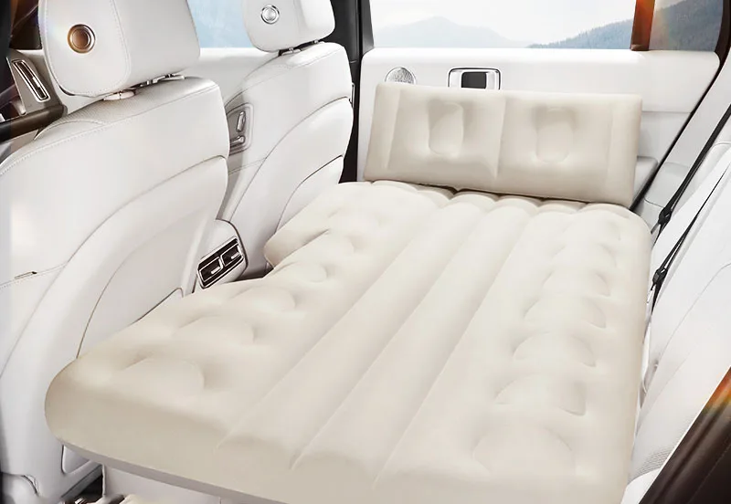 2024  Thickened Camping Car Universal SUV Air Pump 2 Pillows Travel Bed Backseat Suv Air Mattress Sleeping Inflatable Air Bed