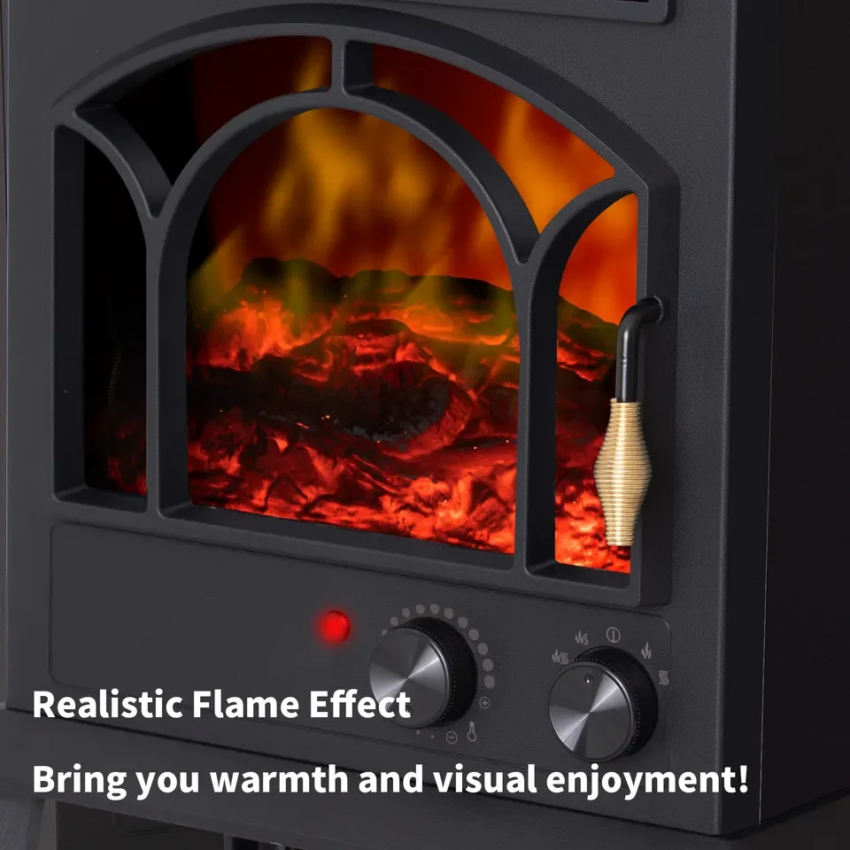 One Year Warranty Fast Heating Indoor Warming 3D Flame Effect Portable Room Infrared Space Electric Heater Fire place Fireplace