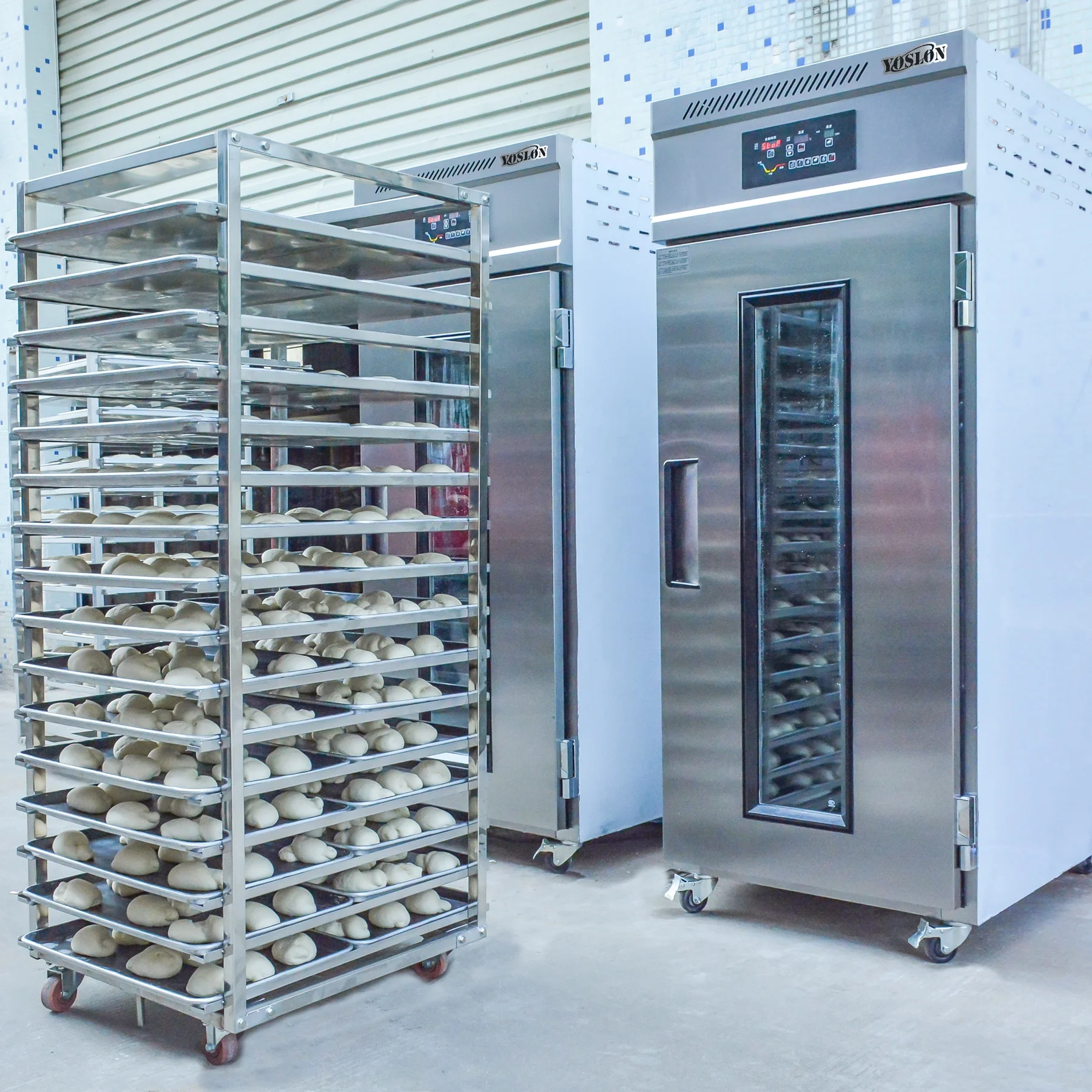 Yoslon 18 Trays Croissant Donut Bread Dough Retarder Proofer Cabinet Bakery Fermenting Machine For Bread Making