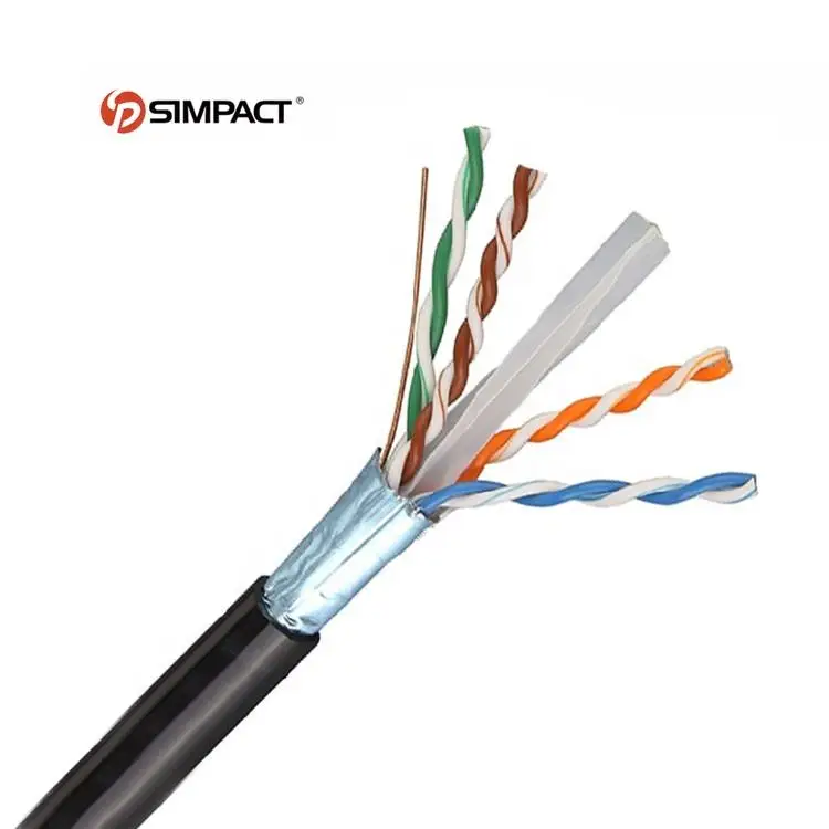 Factory Supply Pvc/Pe/Lszh/Cmp/Cmr Jacket 23Awg Cat.6 Ftp Extension Cable Lan Cat6 Cat 6 Cable