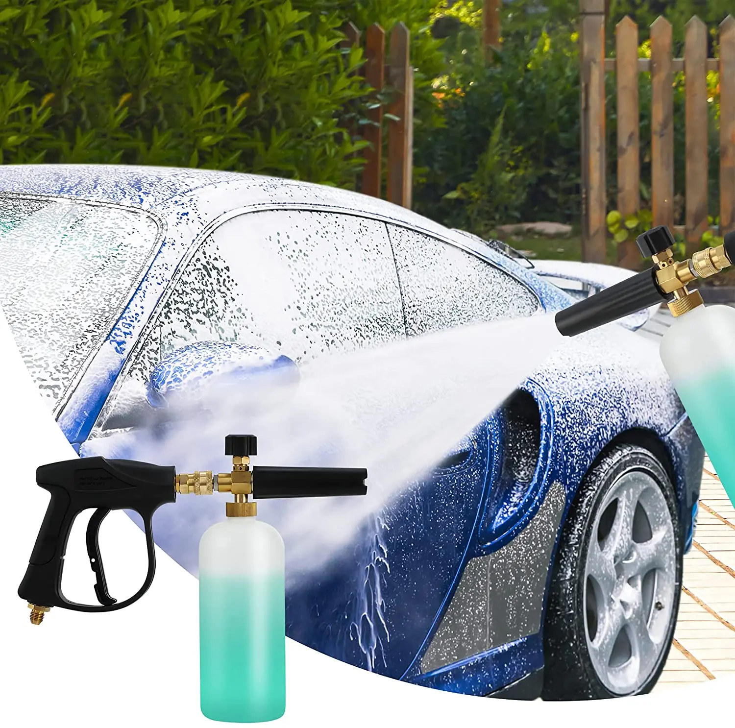 clear foam cannon Washing Gun Adjustable High Pressure Washer Gun Water Jet Car Cleaning Kit Washing Water Sprayer