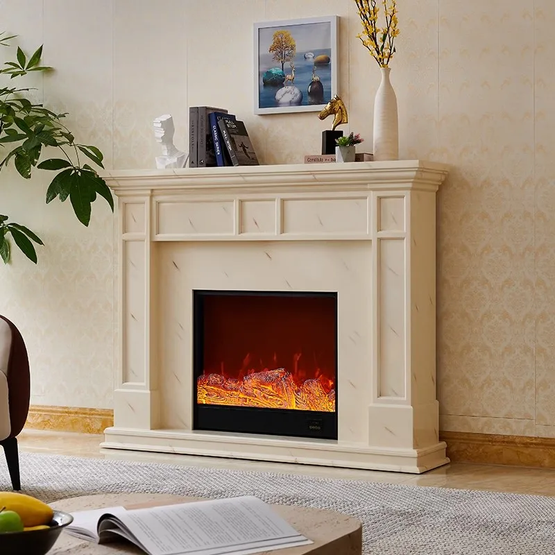 VA558S Hot Seller Artificial Indoor Decorative Wooden Resin Mantel Surround Electric Fireplace Mantel