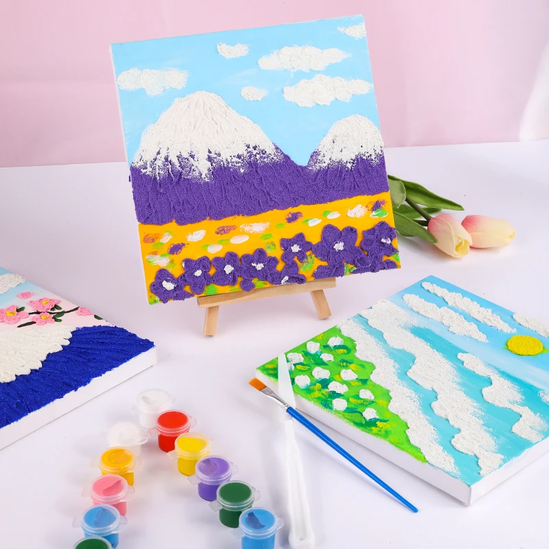 Готовый к отправке кварцевый песок акриловая краска текстура краскость набор красок