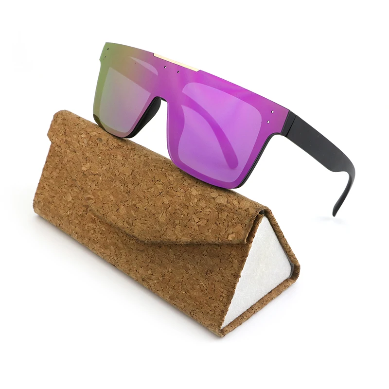 China sunglass manufacturers one piece oversized plastic detachable interchangeable arm sunglasses