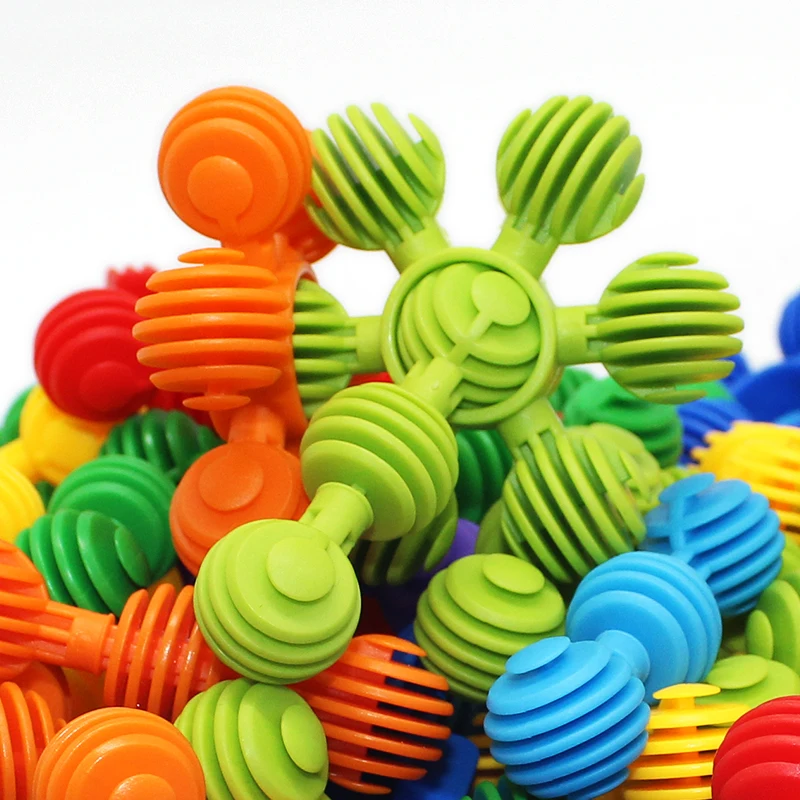 Popular Easy Construction Blocks Kids Plastic Small Children Snowflake Building Blocks Toy for Sales