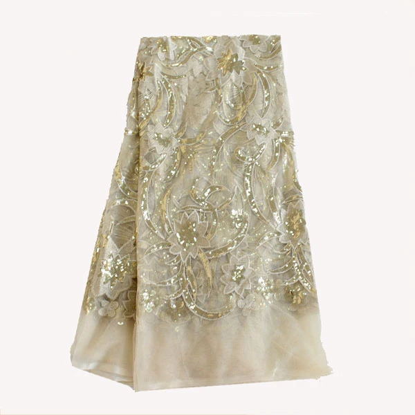 shidao french flower sequins wedding dress lace fabric for curtains
