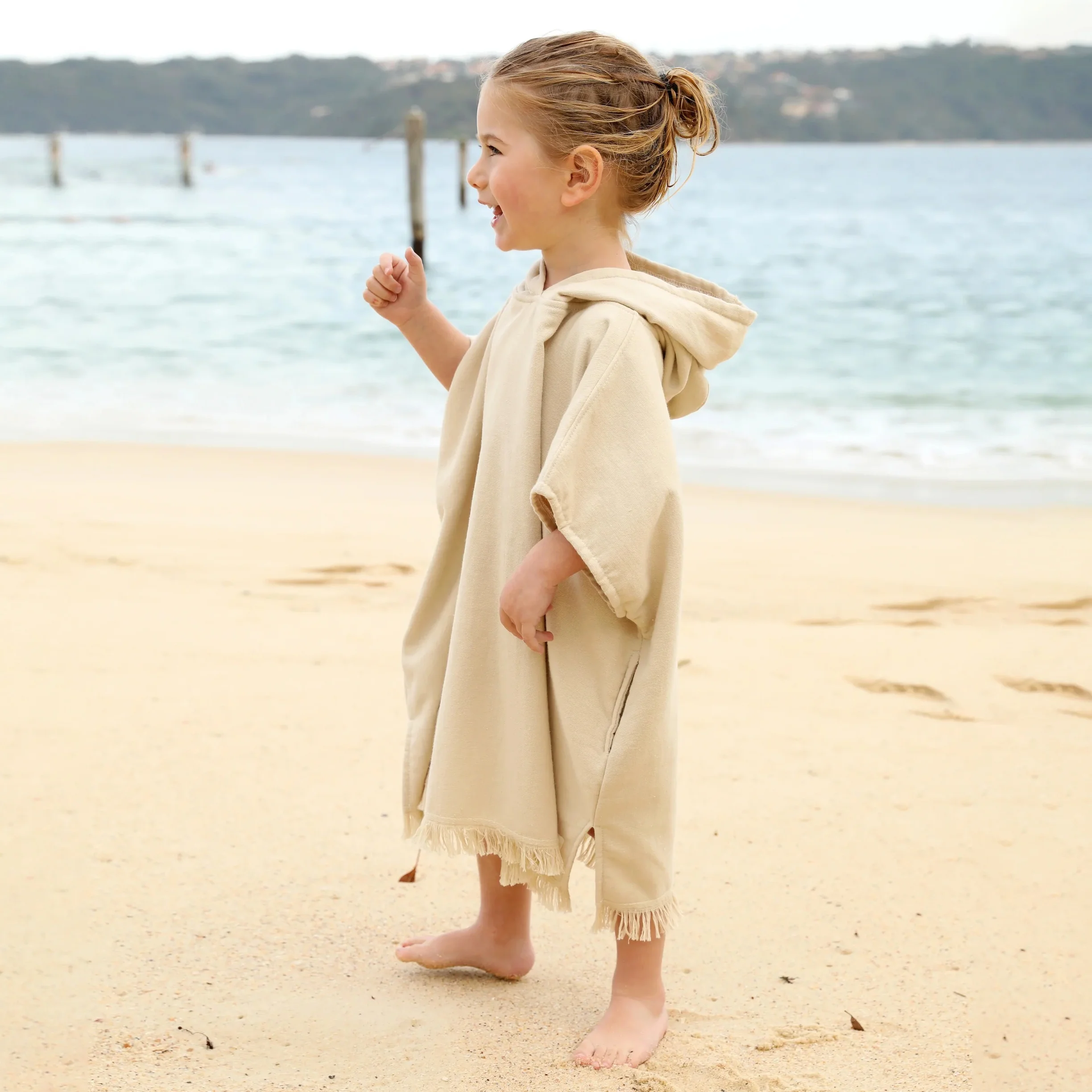 Hoodie Style Oversized Fringe Tassels Toddler Cozy Warm Infant Baby Kids Hooded Beach Towel Soft Poncho