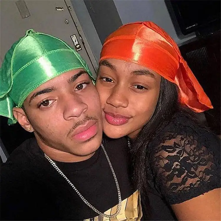 
Wholesale custom women silky du rags satin silk designer durags for men 