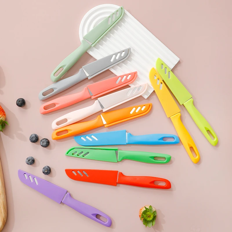Hot-selling Colorful Handle Stainless Steel Fruit Paring Knife with Plastic Handle