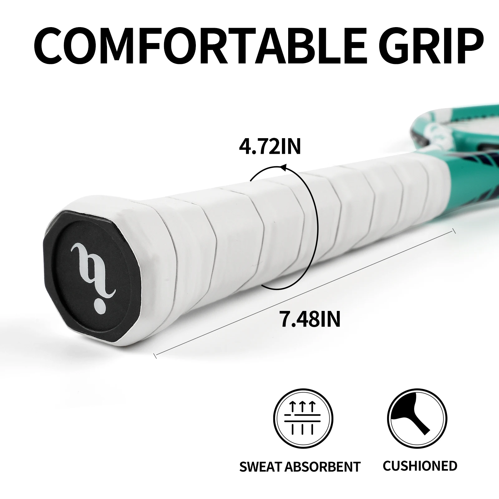 IANONI Adults Tennis Racket 27 Inch, Shockproof Carbon Fiber Tennis Racquet Light-Weight