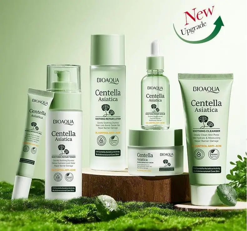OEM BIOAQUA Wholesale Centella Skin Care Set Soothing and Repair Moisturizing Facial Set