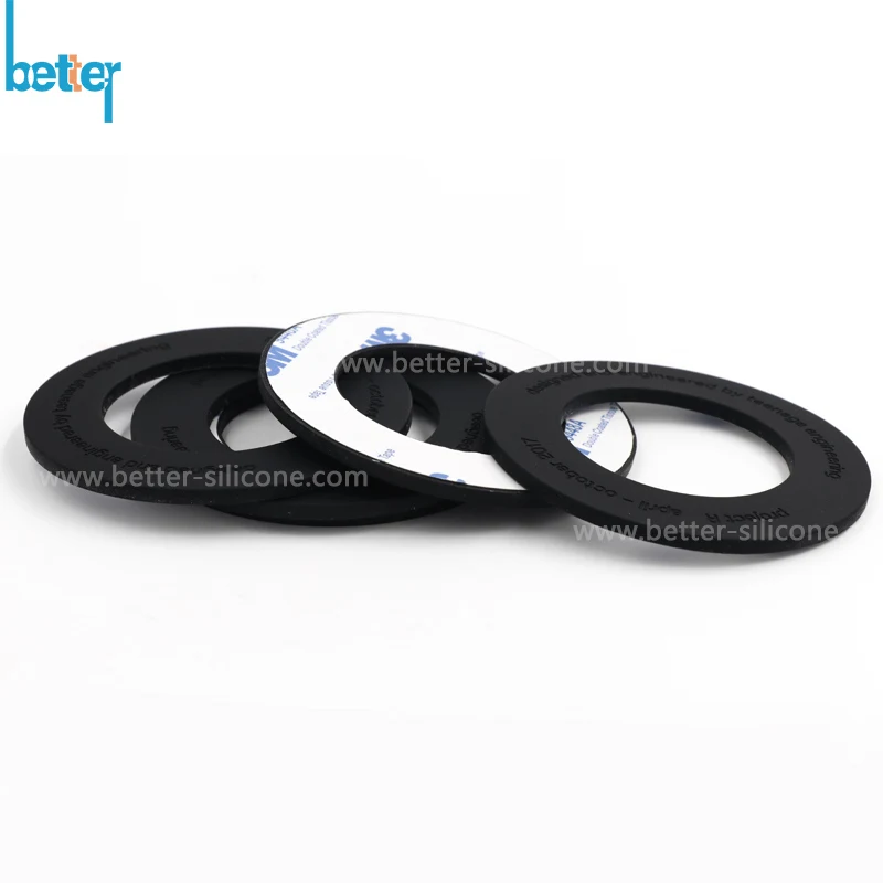Custom Back Washer Self Adhesive Silicone Rubber Gasket