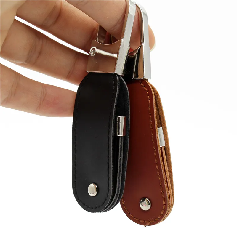 Gadgets Promotion Metal Key Chain Swivel Leather Usb Flash Drive Pen Drive 32Gb