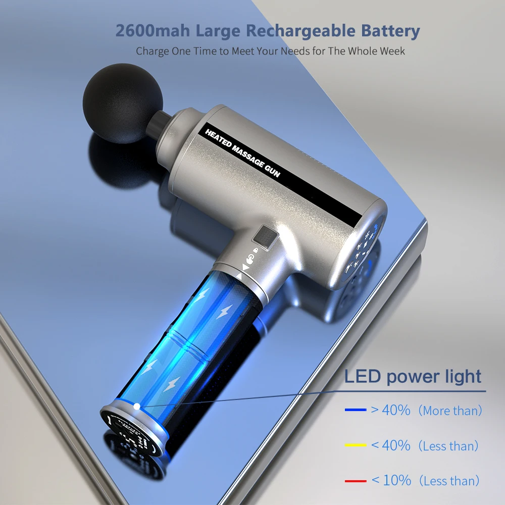 YICOLY 5 Heads Muscle Masajes Message Relax Fascial Gun Heated massage gun