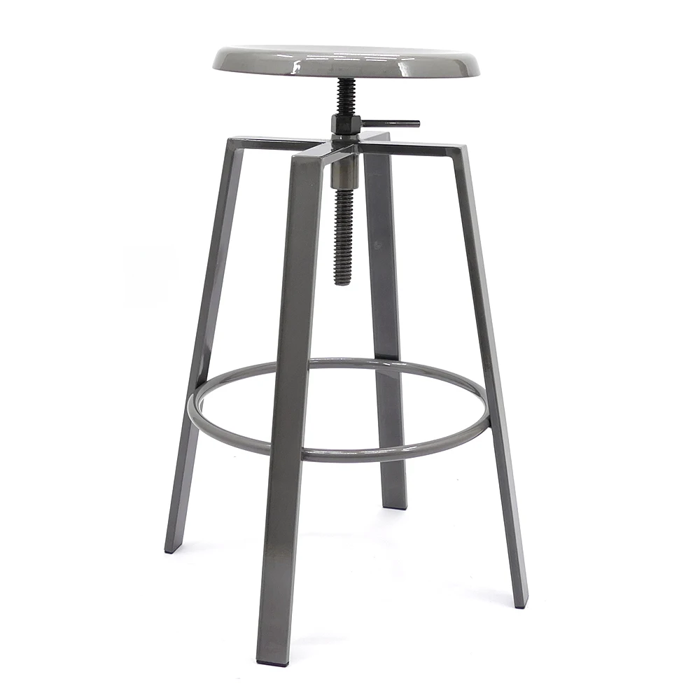 Manufacturer Swivel Barstools Adjustable Height Backless Metal Stools