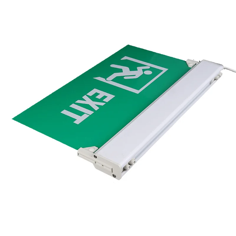 LED Wall Fire Safety Emergency Sign Charging Surface Mounted Exit Sign Emergency Light